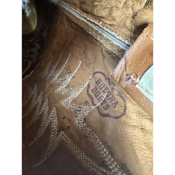 NOCONA Exotic LIZARD Leather COWBOY BOOTS Brown Men Size 9.5 - Picture 12 of 12